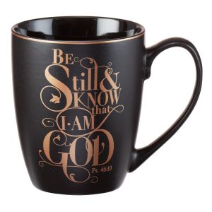 Be Still Shimmer Coffee Mug - Psalm 46:10