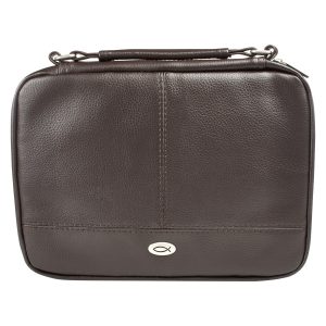 Two-fold Brown Faux Leather Organizer Bible Cover