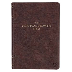 NLT Spiritual Growth Bible, Espresso Brown Faux Leather