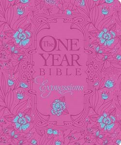 The One Year Bible Expressions NLT - Hardcover, Pink Flowers Deluxe