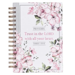 Trust In The Lord Large Hardcover Wire bound Journal – Proverbs 3:5