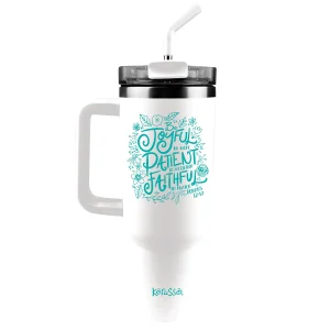 Be Joyful Stainless Steel Mug With Straw - 40 oz