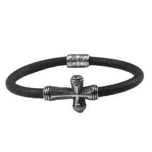 Men’s Bracelet Textured Cross