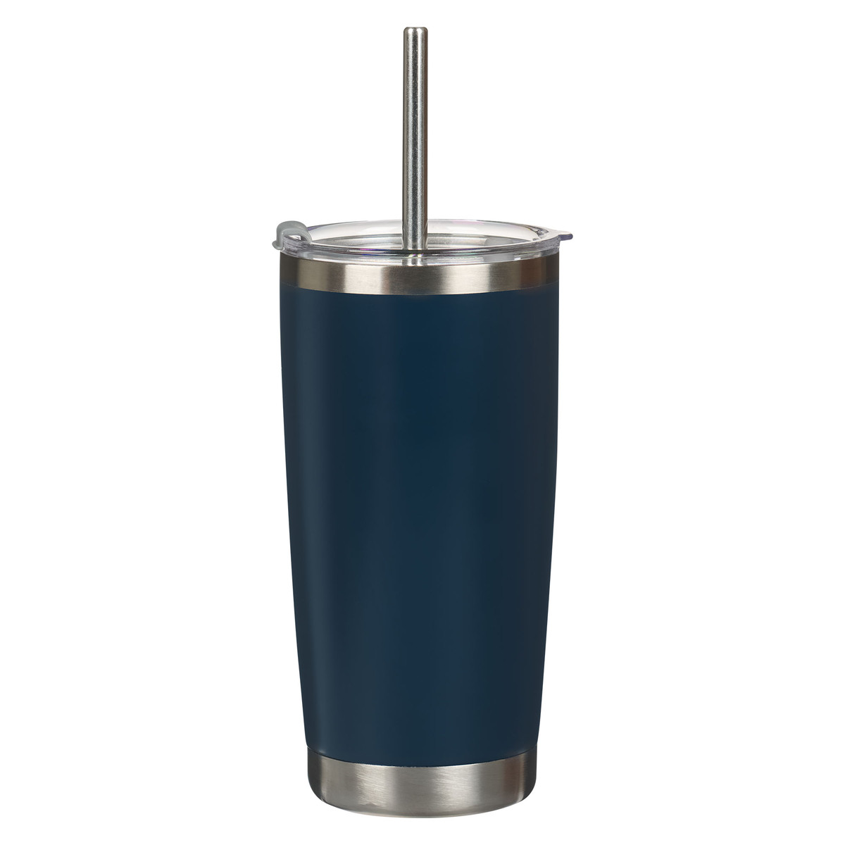 Trust Indigo Blue Floral Stainless Steel Travel Tumbler with Stainless Steel Straw Proverbs 3