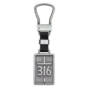 John 3:16 Silver Metal Cross Key Ring in Gift Tin