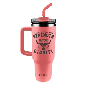 Strength & Diginity Stainless Steel Mug With Straw - 40 oz